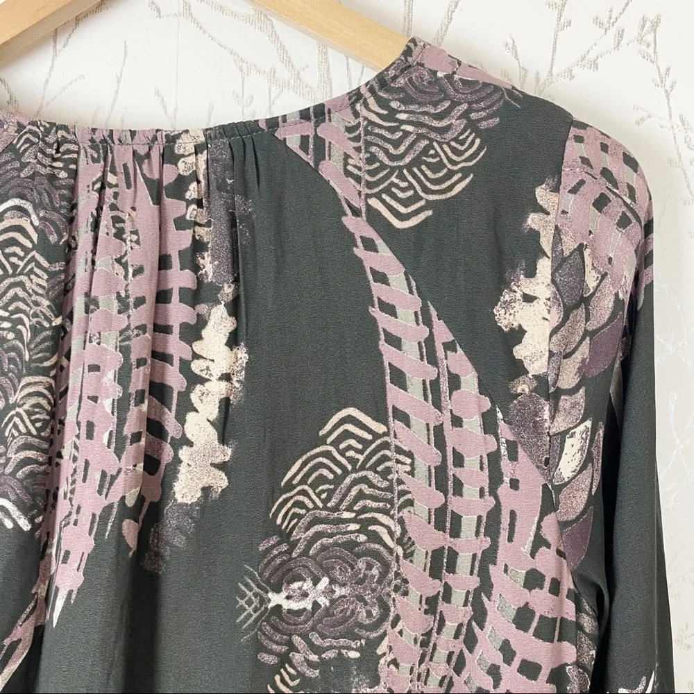 FREE PEOPLE Out of the Woods Raven Boho Long Sleeve Maxi Dress NWT XS Peasant